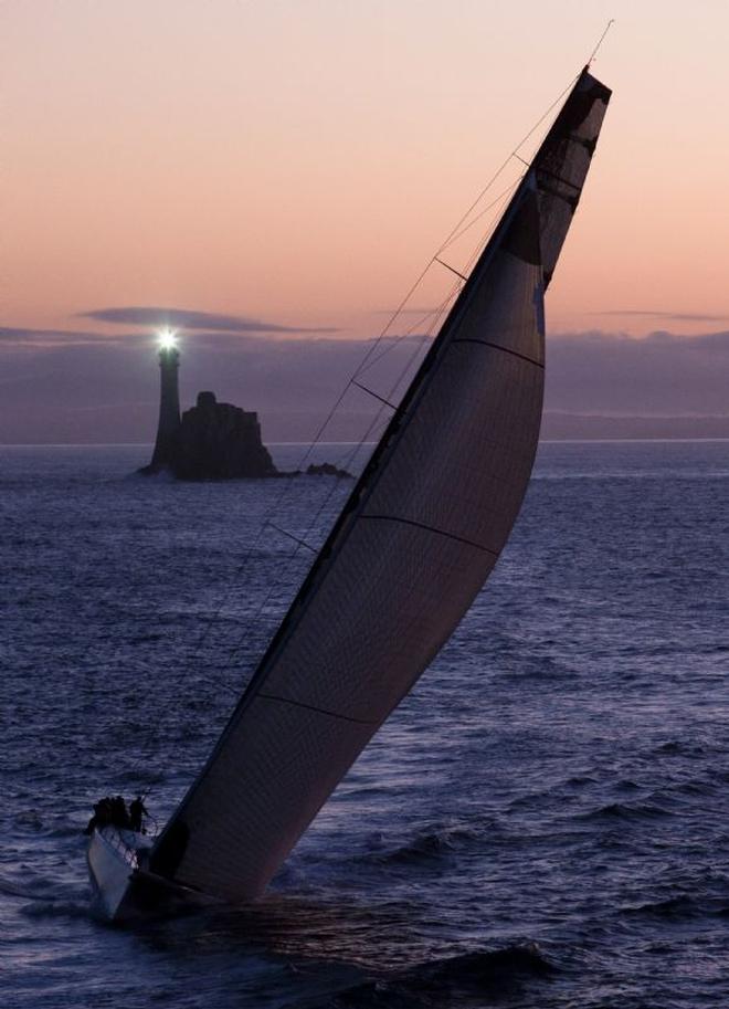 BEAU GESTE, Karl Kwok, after rouding the Fastnet Rock &copy;  Rolex / Carlo Borlenghi http://www.carloborlenghi.net